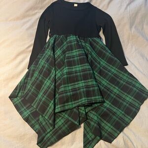 Black and Green Plaid Dress